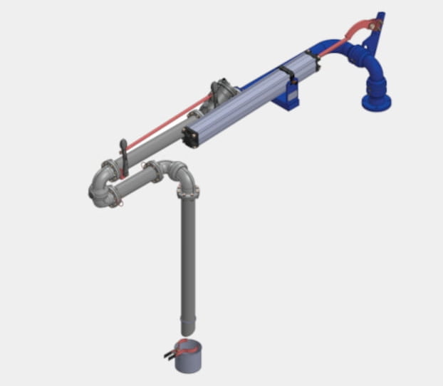 Ramię UNO średniego zasięgu umożliwiające odgórny załadunek