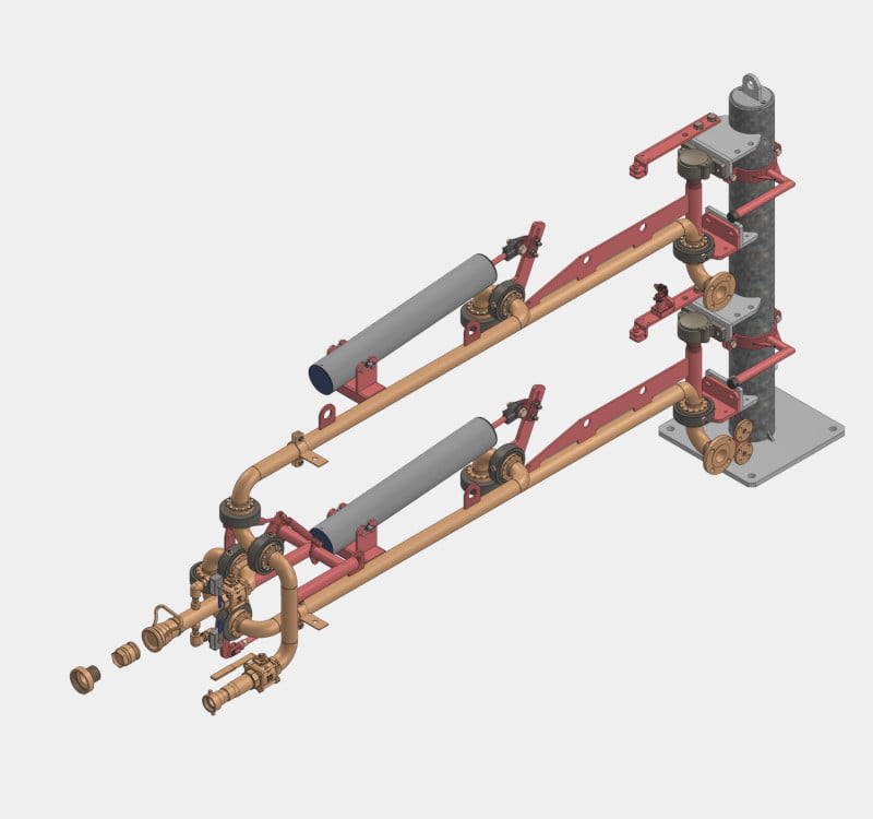 Ramię UNO do dolnego nalewu LPG